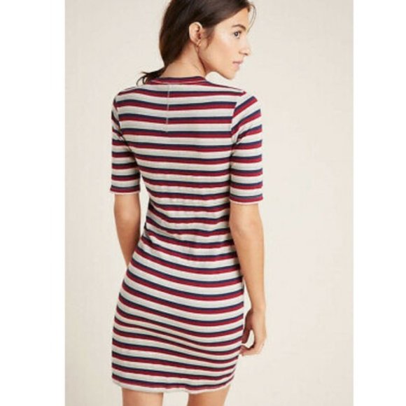 NWT!Stateside striped ribbed tee mini dress medium - Picture 3 of 12